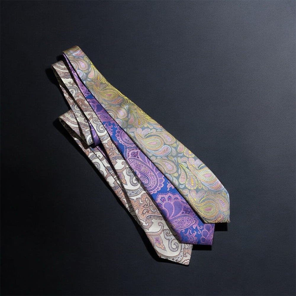 Paisley Silk Ties Set - Multicolor - Picture 3 of 3